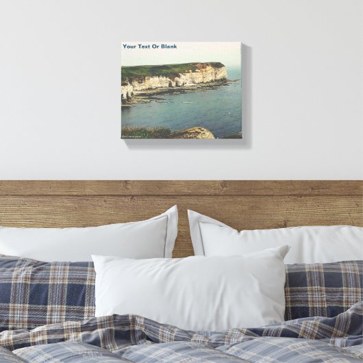 Flamborough Head Chalk Cliffs Canvas Afdruk (Insitu (Slaapkamer))