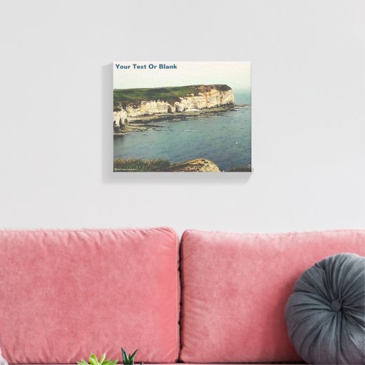 Flamborough Head Chalk Cliffs Canvas Afdruk (Insitu (Woonkamer))