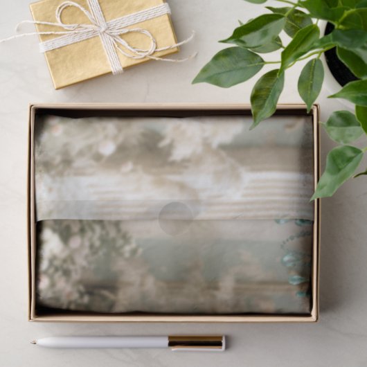 Flamboyance, Elegante Dame, Flamingo & Bloemen Tissuepapier (Geschenk)