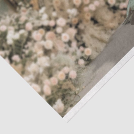 Flamboyance, Elegante Dame, Flamingo & Bloemen Tissuepapier (Detail)