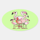 Flamboyance Ovale Sticker (Voorkant)