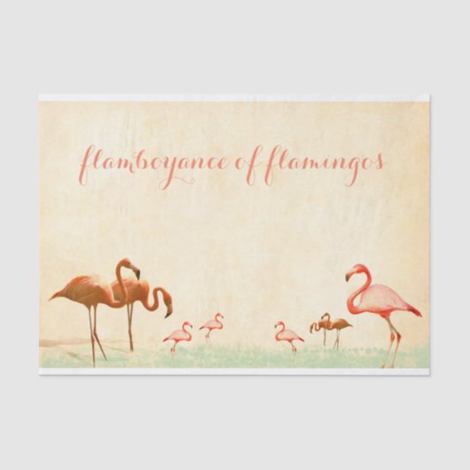 Flamboyance van Flamingos Flamingo  Style T Tissuepapier (Voorkant)