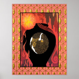 Flamboyant Art Deco (ERTE) Poster. Poster