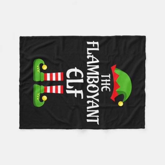 Flamboyant Elf Family Matching Group Christmas  Fleece Deken (Voorkant (Horizontaal))