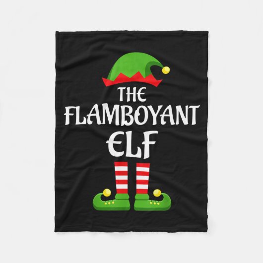 Flamboyant Elf Family Matching Group Christmas  Fleece Deken (Voorkant)