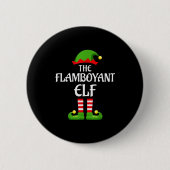 Flamboyant Elf Family Matching Group Christmas  Ronde Button 5,7 Cm (Voorkant)