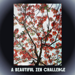 Flamboyant Flame Tree Royal Poinciana Fotografisch Legpuzzel