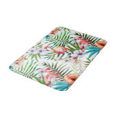 Flamboyant Flamingo Tropical natuur tuinpatroon Badmat (Gekanteld)