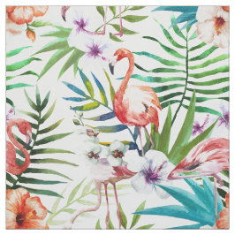 Flamboyant Flamingo Tropical natuur tuinpatroon Stof