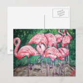 "Flamboyant Flamingos" Briefkaart (Voorkant / Achterkant)