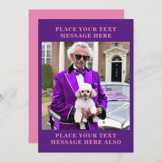 Flamboyant Grappig Oud Gay Guy Humor Wenskaart Feestdagenkaart (Voorkant / Achterkant)