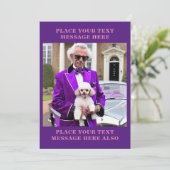 Flamboyant Grappig Oud Gay Guy Humor Wenskaart Feestdagenkaart (Staand voorkant)