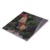 Flamboyant Rooster trivet Tegeltje (Zijkant)