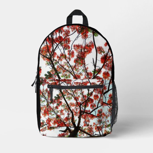 Flamboyant Royal Poinciana Branches Bedrukte Rugzak (Voorkant)
