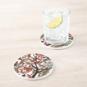 Flamboyant Royal Poinciana Flame Tree Stone Zandsteen Onderzetter (Zijkant)