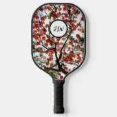 Flamboyant Royal Poinciana Tree met Initialen Pickleball Paddle (Voorkant)