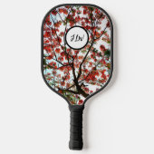 Flamboyant Royal Poinciana Tree met Initialen Pickleball Paddle (Achterkant)