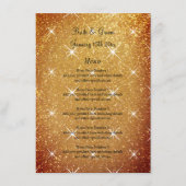 Flamboyant sparkly gouden glitter glamoureuze brui menu (Voorkant)