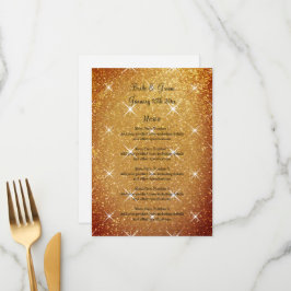 Flamboyant sparkly gouden glitter glamoureuze brui menu