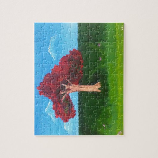 Flamboyante boom legpuzzel (Verticaal)