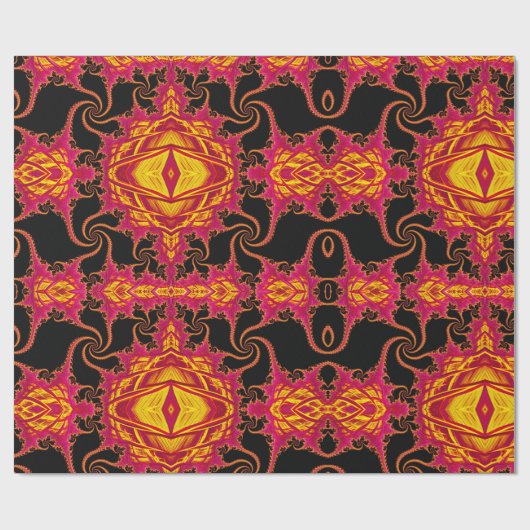 Flamboyante fractaal cadeaupapier (Vlak)