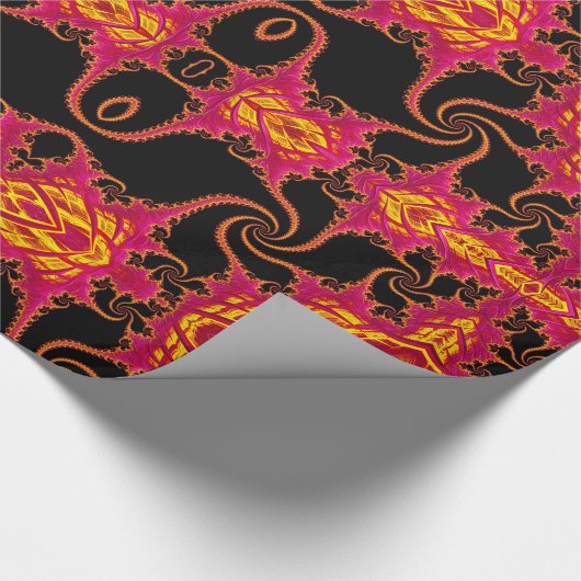 Flamboyante fractaal cadeaupapier (Hoek)