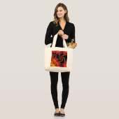 Flamboyante fractaal grote tote bag (Voorkant (model))