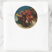 Flamboyante inktvis ronde sticker (Tas)