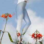 Flamboyante Royal Poinciana Flowers Sky Blue Leggings
