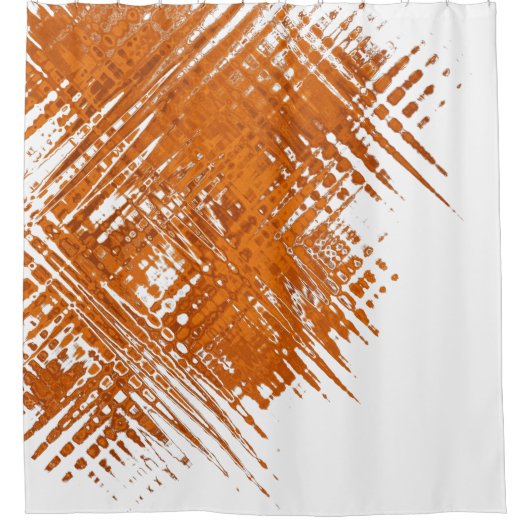Flame.Abstract oranje patroon. Douchegordijn (Voorkant)