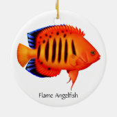 Flame Angelfish  sierbloem Keramisch Ornament (Achterkant)