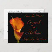 Flame Calla Lily Aankondigingskaart (Voorkant / Achterkant)