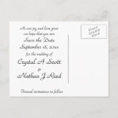 Flame Calla Lily Aankondigingskaart (Achterkant)