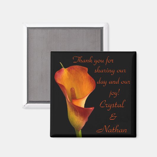 Flame Calla Lily Magneet (Voorkant / Achterkant)