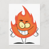Flame Cartoon Character Briefkaart (Voorkant)
