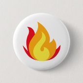 Flame Emoji Afgedrukt Ronde Button 5,7 Cm (Voorkant)