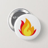 Flame Emoji Afgedrukt Ronde Button 5,7 Cm (Voorkant /achterkant)