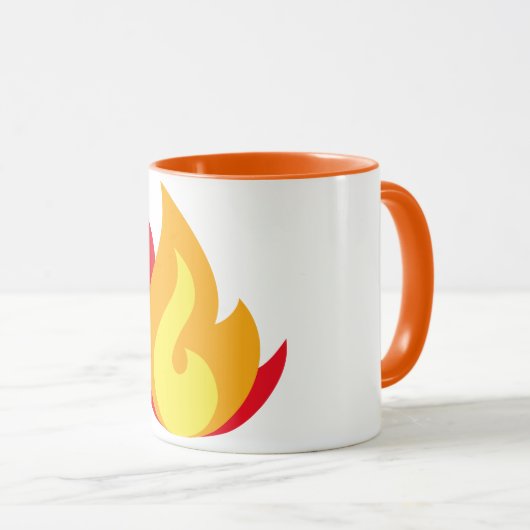 Flame Emoji Coffee Mok (Voorkant rechts)