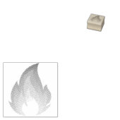 Flame Emoji Rubber Stamp Rubberstempel (Gestempeld)