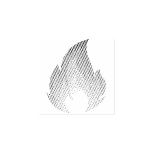 Flame Emoji Rubber Stamp Rubberstempel (Afrduk)