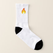 Flame Emoji Socks Sokken (Rechts - buiten)