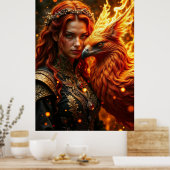 Flame Enchantress Fantasy Poster (Keuken)