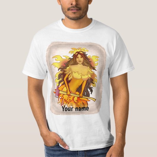 Flame Fairy brandweerman T-shirt (Voorkant)