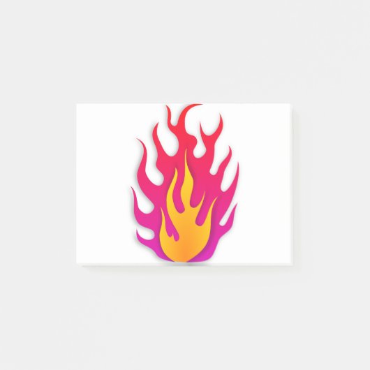 Flame Flammable Hot Fire Burning Post-it® Notes (Voorkant)