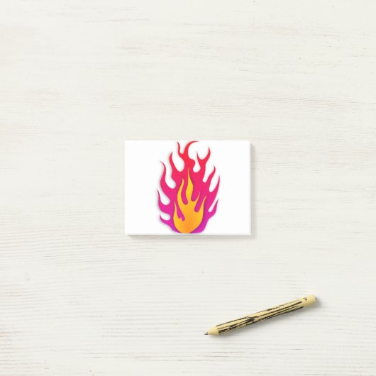 Flame Flammable Hot Fire Burning Post-it® Notes (Op bureau)