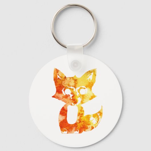 Flame Fox Sleutelhanger (Voorkant)