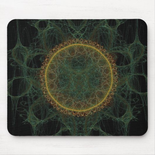 Flame Fractal Mousepad Muismat (Voorkant)