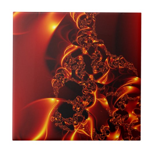 Flame fractal tegeltje (Voorkant)