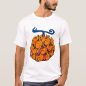 Flame Fruit Graphic Tee  Fiery Tropical Fruit T-shirt (Voorkant)