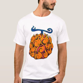 Flame Fruit Graphic Tee  Fiery Tropical Fruit T-shirt